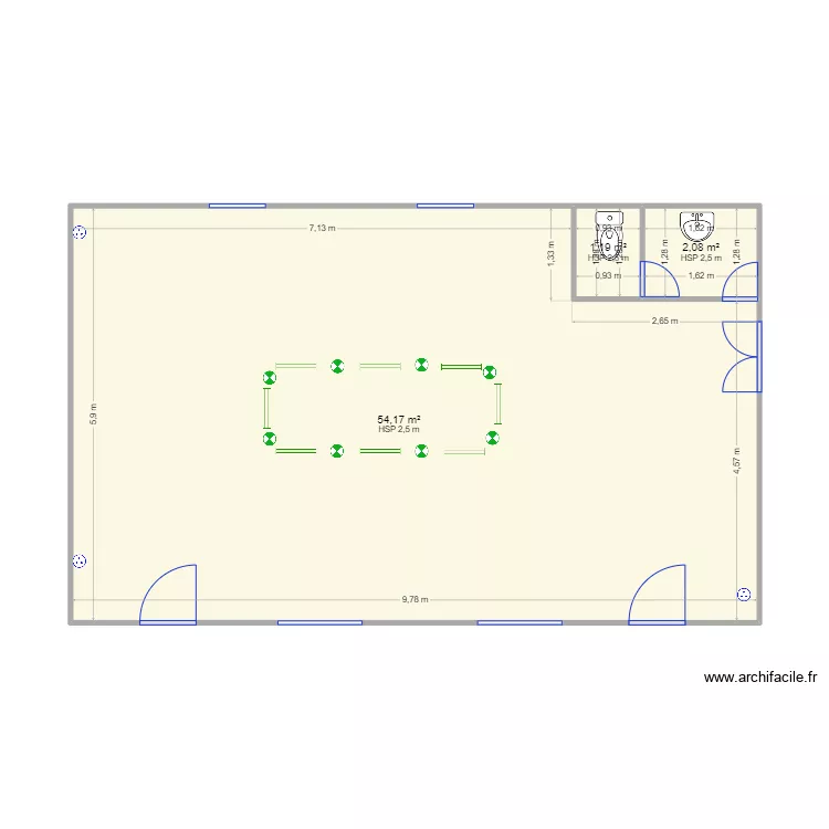 Salle Bouquehault. Plan de 