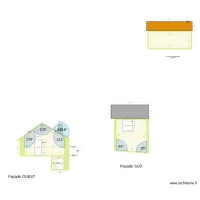 Plan de facade et toiture garage