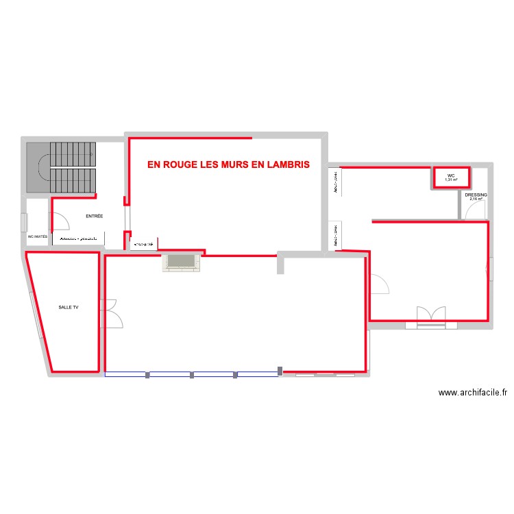 TERRASSE LES LAMBRIS. Plan de 7 pièces et 164 m2