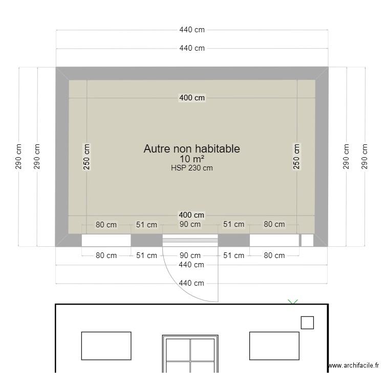 Garage. Plan de 0 pièce et 0 m2