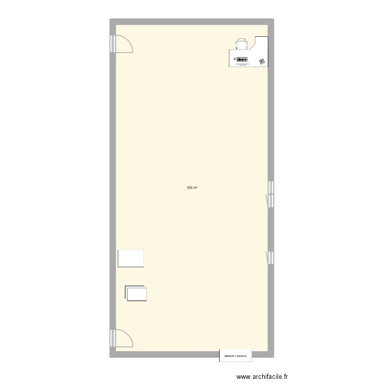 cacacaccacacac. Plan de 1 pièce et 105 m2