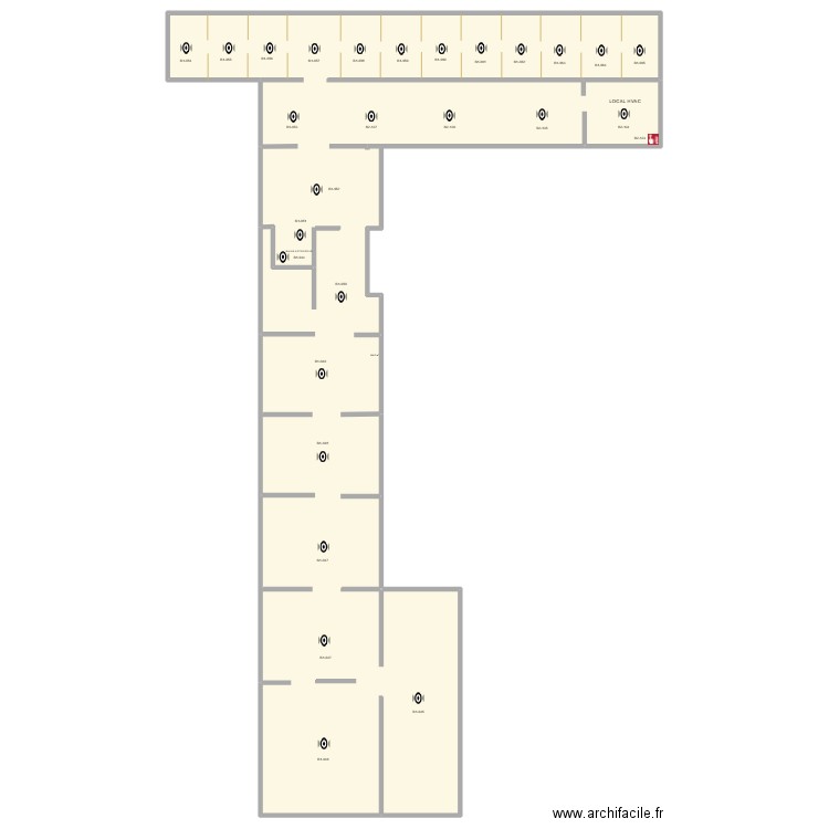 Grenier Palatin. Plan de 1 pièce et 845 m2