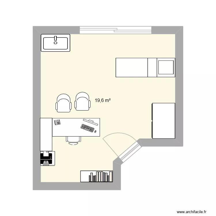 cab. Plan de 1  et 20 m²