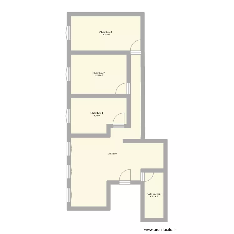 STUDIO 5. Plan de 5  et 66 m²