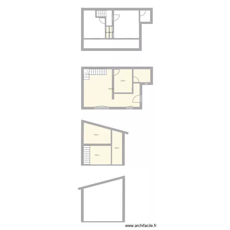 PLAN ETAGE 3. Plan de 7  et 55 m²