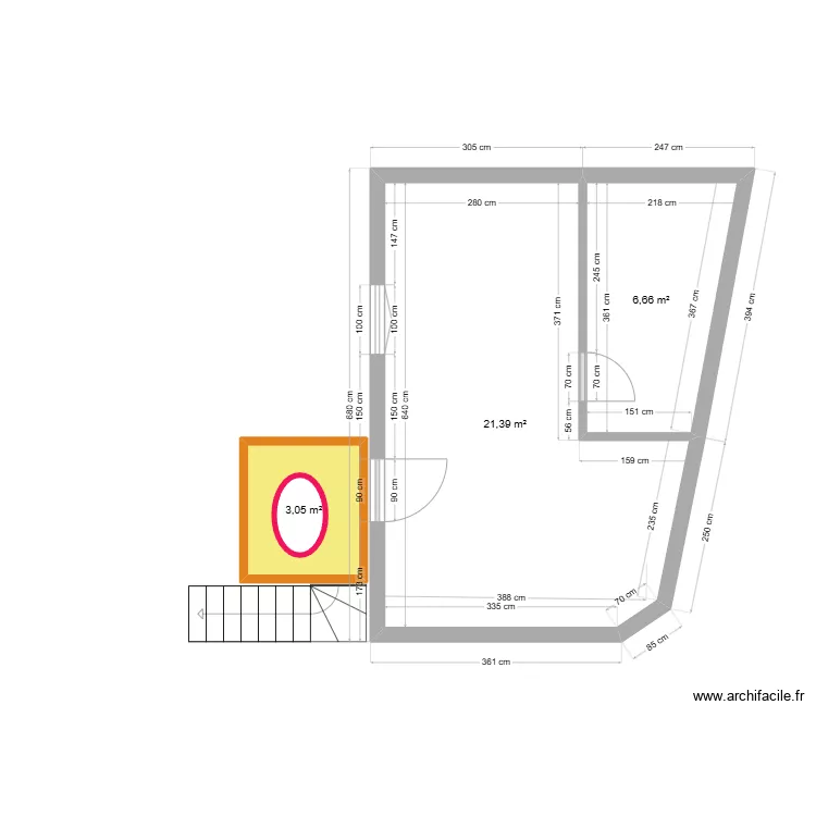 Thuillat 26 Studio 1er Existant V1. Plan de 