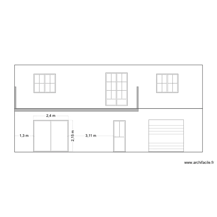 face avant modifié Assas simple. Plan de face avant modifié Assas simple. Plan de