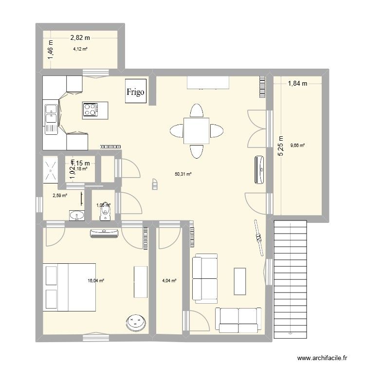 Maison Montelimar projet. Plan de 0 pièce et 0 m2