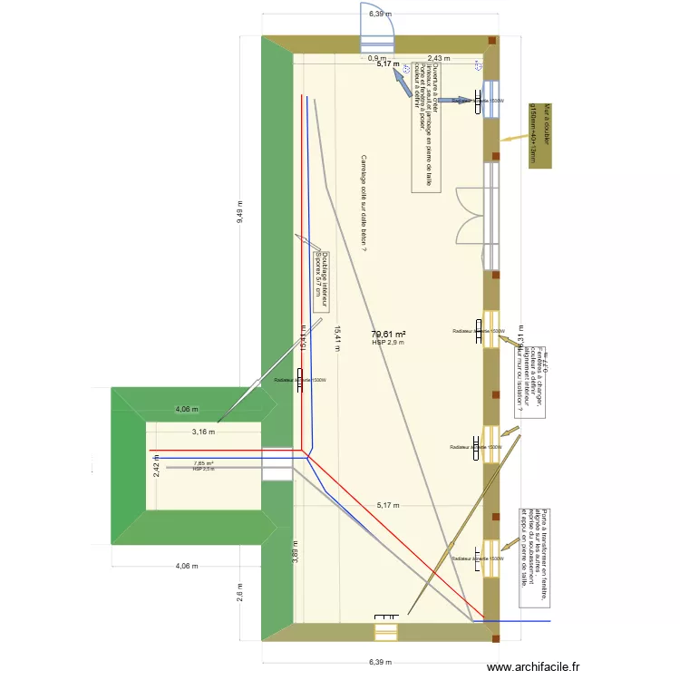 Consultation 1. Plan de 2  et 87 m²