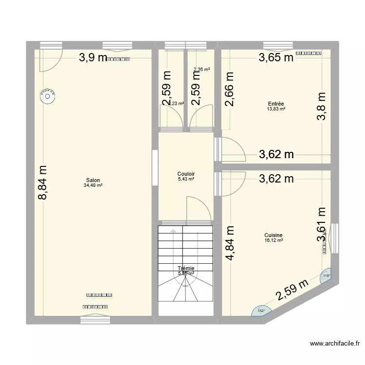 Montord Logt. Plan de 7  et 96 m²