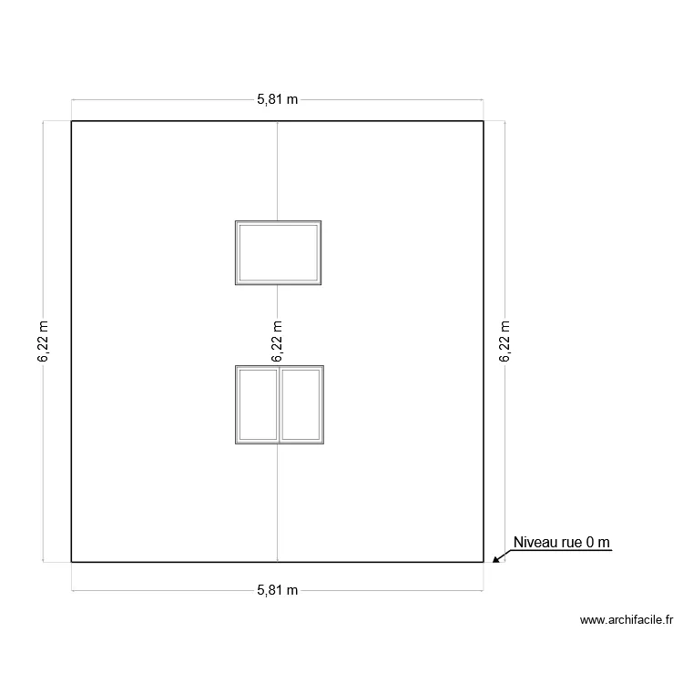 Façade sud. Plan de Façade sud. Plan de