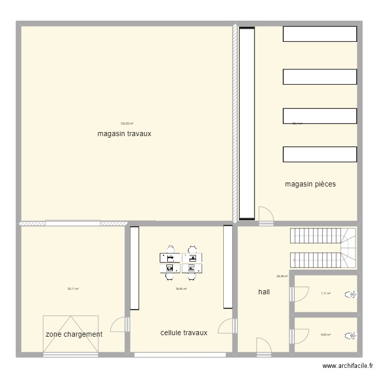 conflans travaux / sav. Plan de 14 pièces et 780 m2