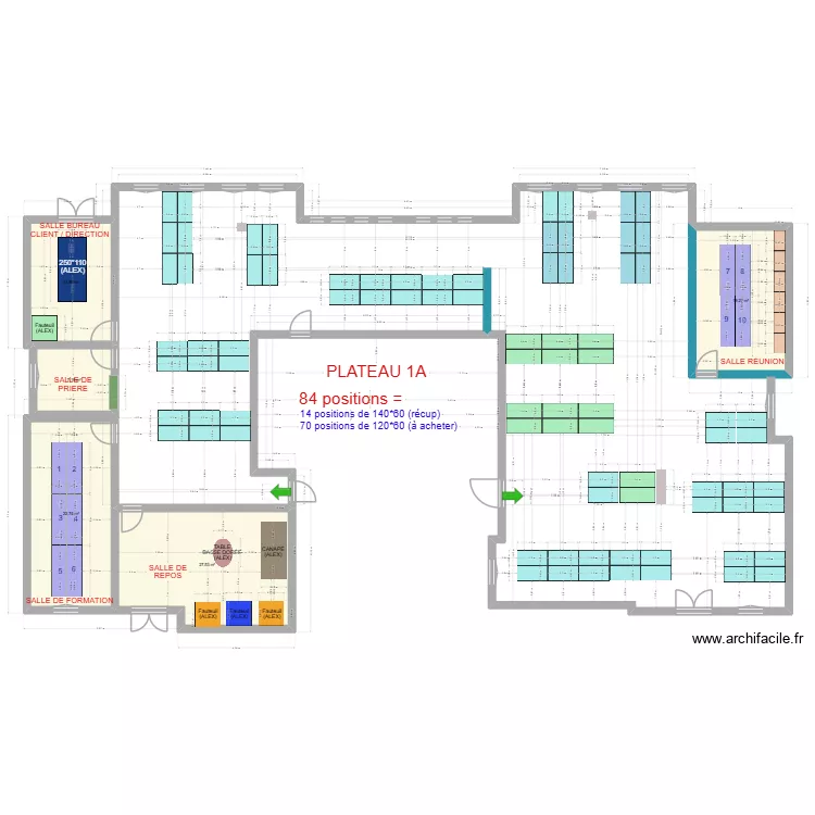 Marrakech - 1A. Plan de 5 et 91 m² Marrakech - 1A. Plan de 5 et 91 m²