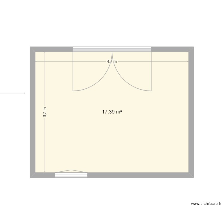GARAGE 3. Plan de 1 pièce et 17 m2