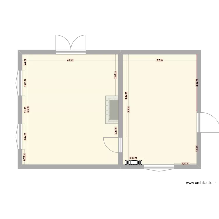 Moulin du Duellas. Plan de 2  et 47 m²