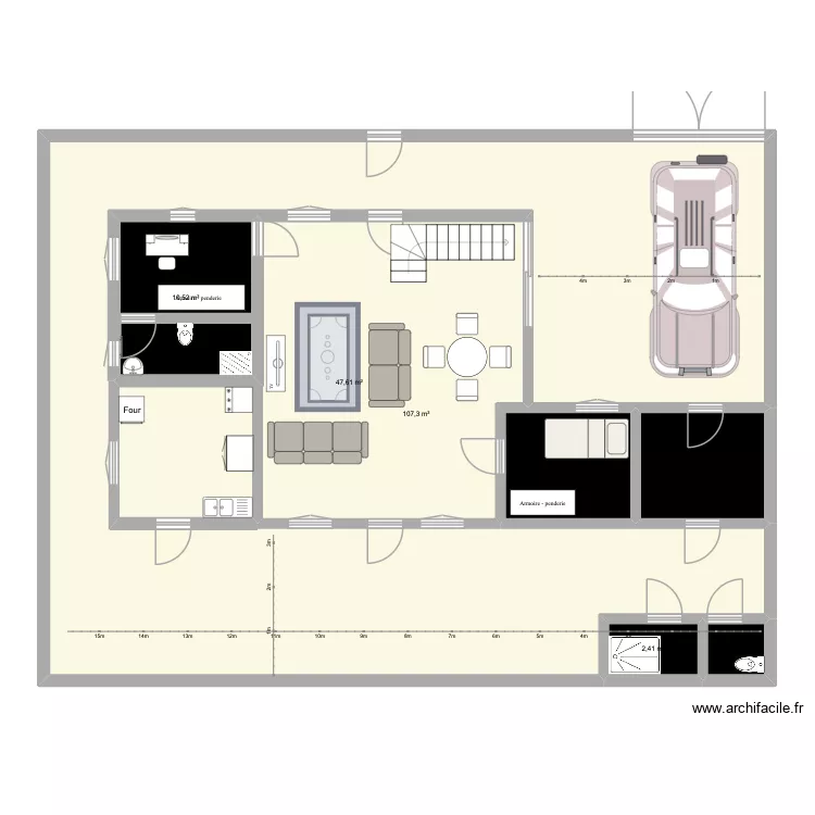 gall&eacute; thi&egrave;s. Plan de 7 Pièces et 183 m²