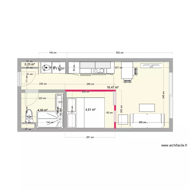 appart client . Plan de 