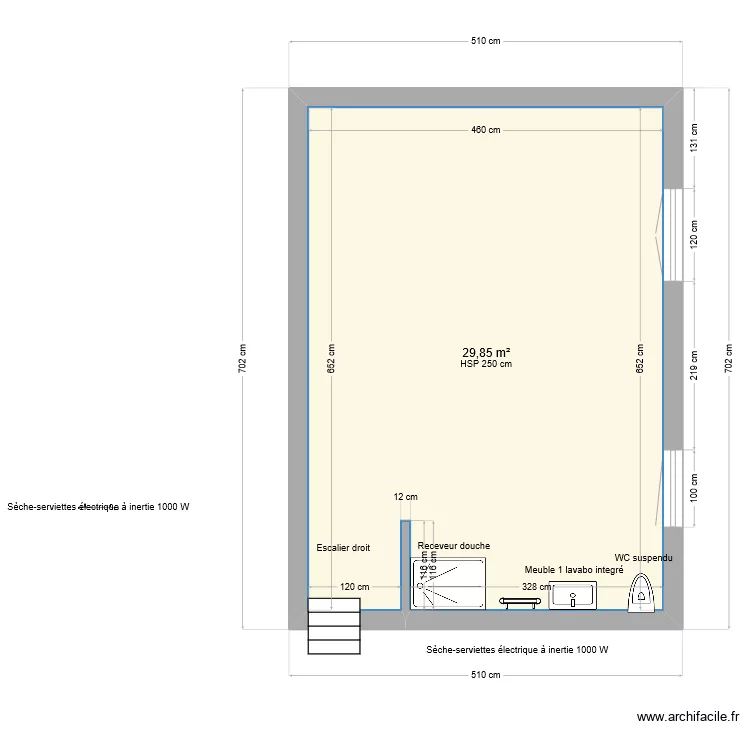 2 pi&egrave;ces 2. Plan de 