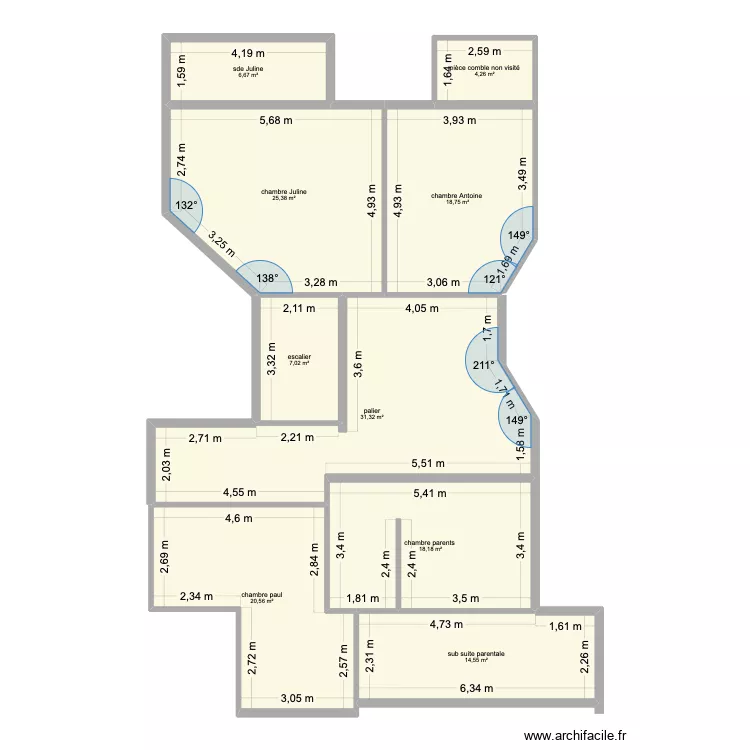 étage benoit. Plan de 9 et 147 m² étage benoit. Plan de 9 et 147 m²
