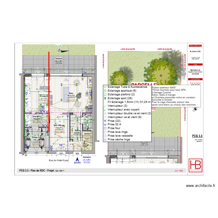 Yede RDC. Plan de 0 pièce et 0 m2