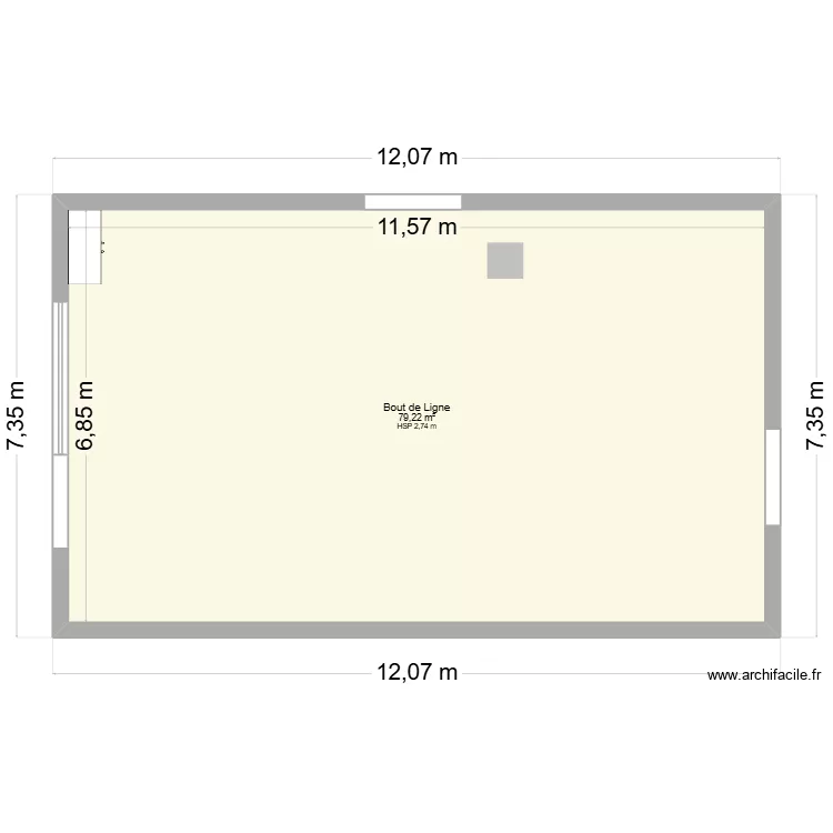 Bout Ligne. Plan de 1 et 79 m² Bout Ligne. Plan de 1 et 79 m²