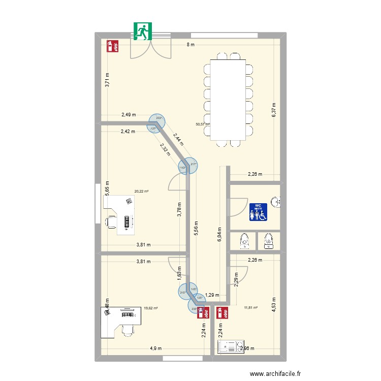 CPTS SEG32. Plan de 6 pièces et 109 m2