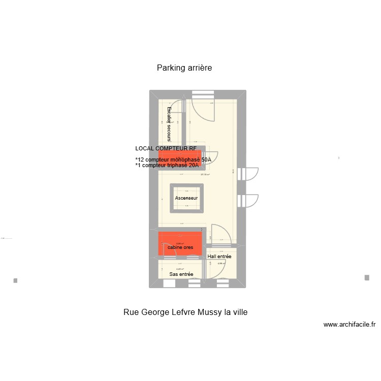 Mussy la ville HALL ENTREE OPTION 2. Plan de 0 pièce et 0 m2