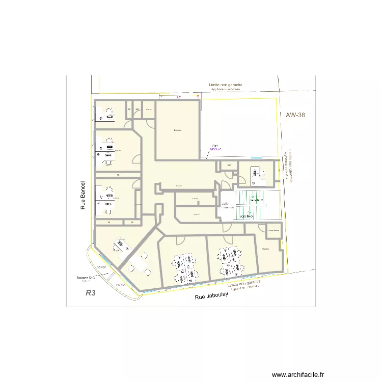 3&egrave;me &eacute;tage - Sans RH. Plan de 