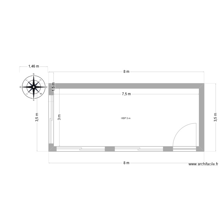 MPI - 2. Plan de 1 pièce et 22 m2