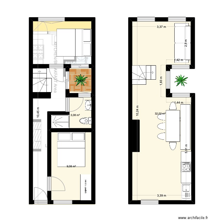 3 Ring Terrace A. Plan de 4 pièces et 46 m2