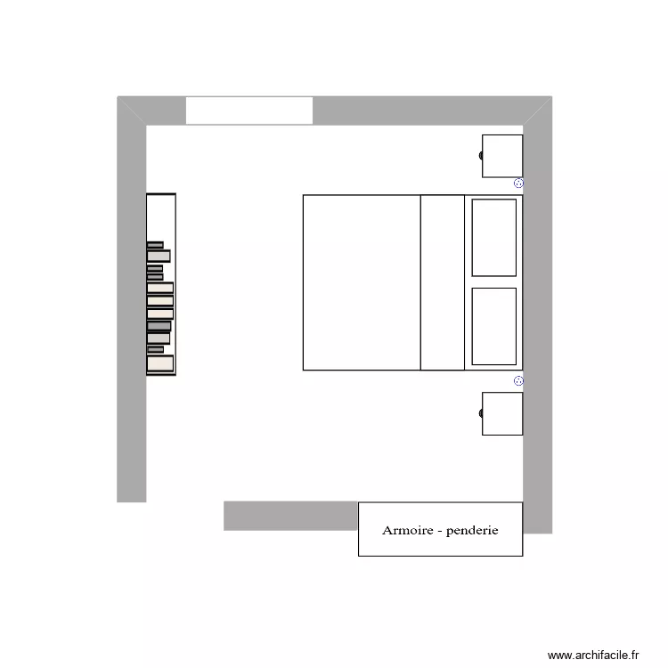 Chambre 1. Plan de 