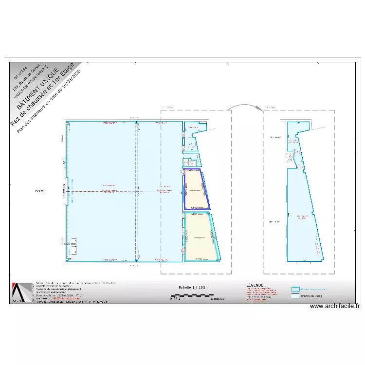 FRANKOS VAULX EN VELIN. Plan de 2 et 119 m² FRANKOS VAULX EN VELIN. Plan de 2 et 119 m²
