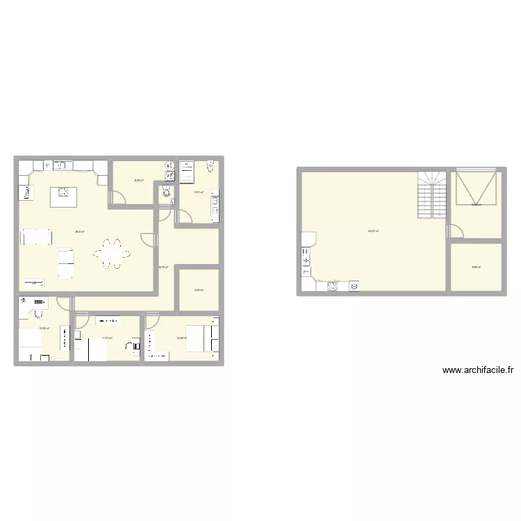Capucine. Plan de 15  et 279 m²