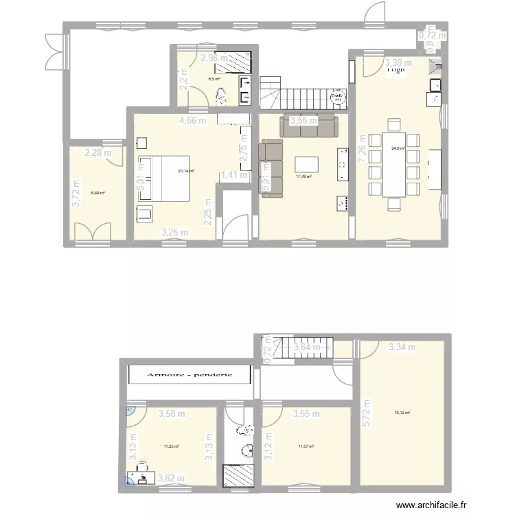 MAISON. Plan de 10 et 122 m² MAISON. Plan de 10 et 122 m²