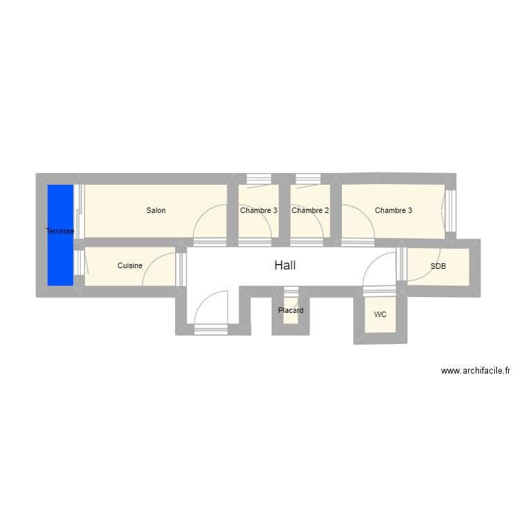 Mettewie 50. Plan de 10 pièces et 22 m2