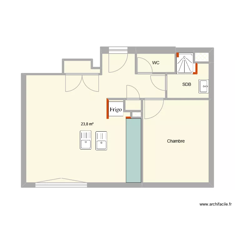 106 Sèvres Projet V1. Plan de 8 pièces et 39 m² 106 Sèvres Projet V1. Plan de 8 pièces et 39 m²