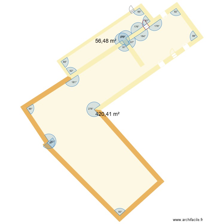 maison. Plan de 5 pièces et 953 m2
