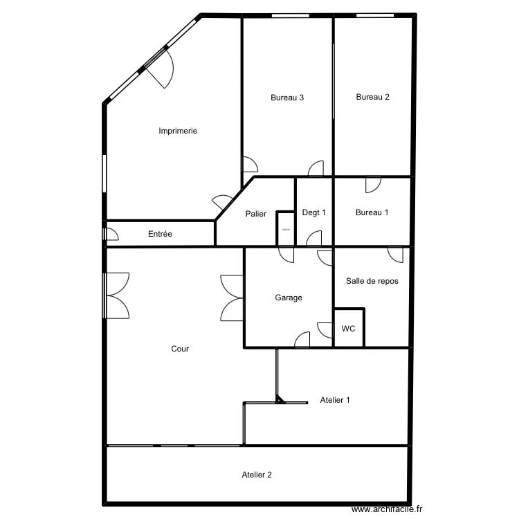 IMPRIMERIE MOUTIER ARRAS RDC. Plan de IMPRIMERIE MOUTIER ARRAS RDC. Plan de