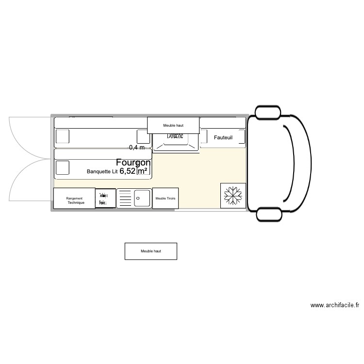 Master 3. Plan de 1 pièce et 7 m2