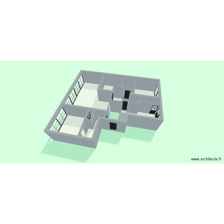 plan 3. Plan de 13 pièces et 105 m2