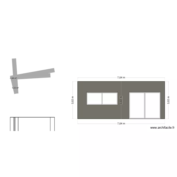 facade jardin. Plan de 