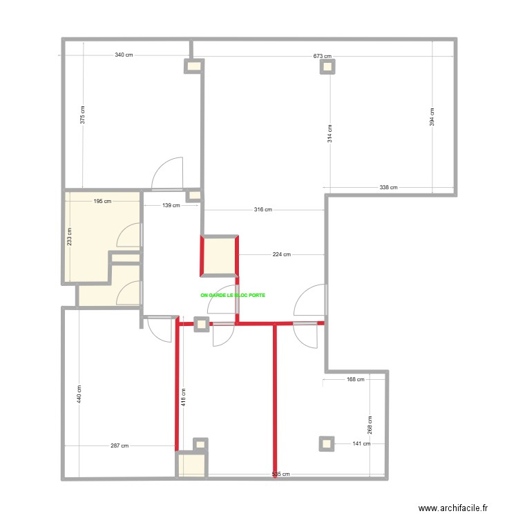 GALL EXISTANT. Plan de 11 pièces et 7 m2