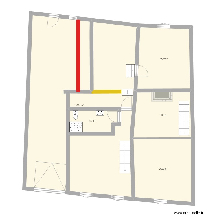 atti cote 2020 ETAGE prototype 2025 avril. Plan de 7 pièces et 566 m2