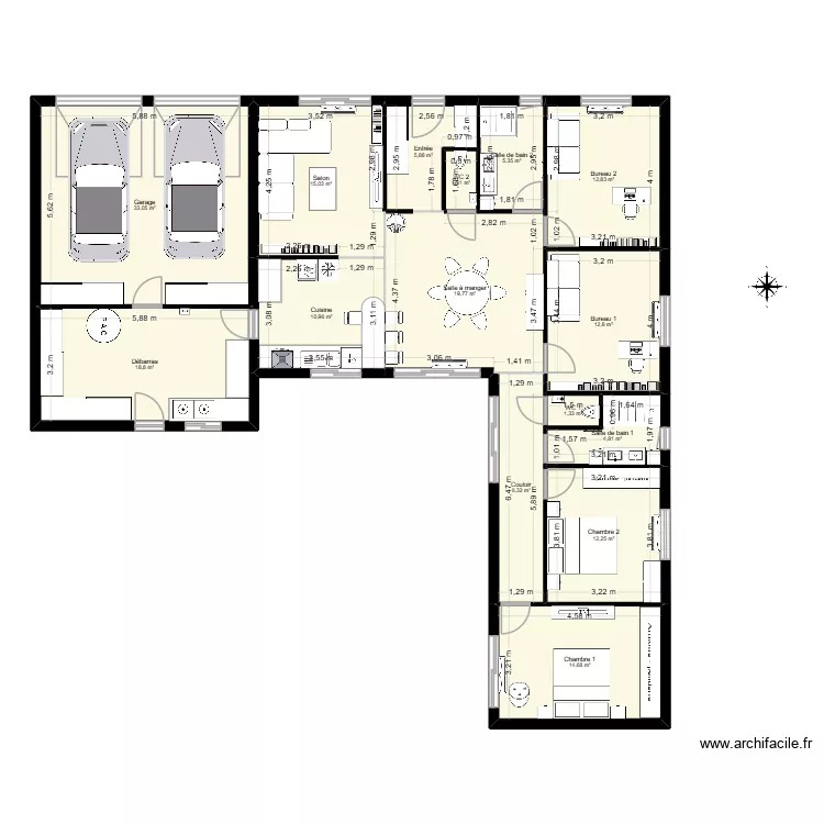 maison 5 FESSEL. Plan de 15 pièces et 177 m² maison 5 FESSEL. Plan de 15 pièces et 177 m²