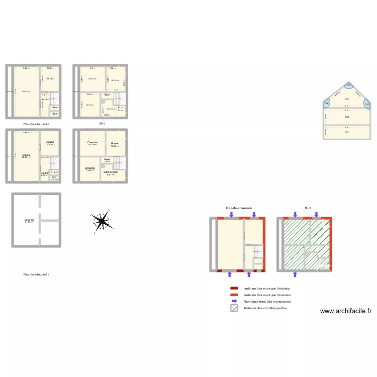 Bouchard. Plan de 56  et 433 m²