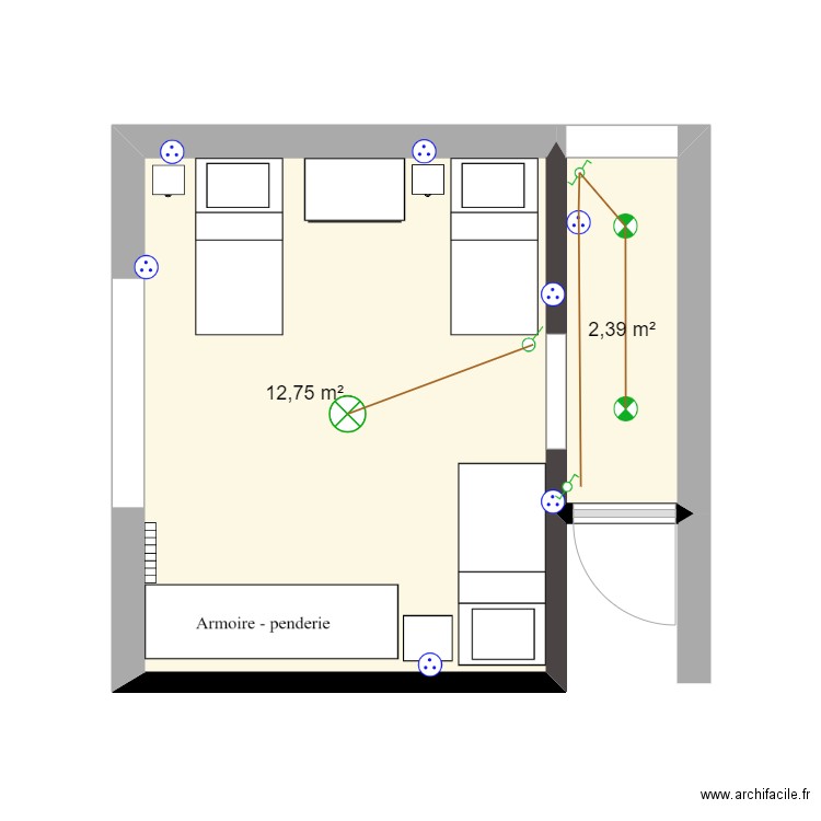 Malette - Chambre Enfants. Plan de 0 pièce et 0 m2