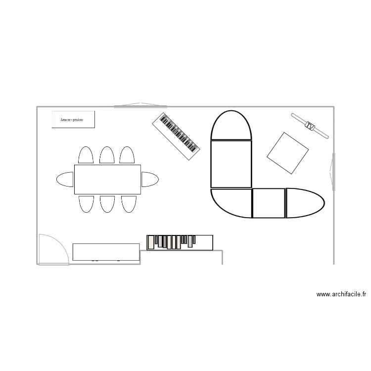 Salle de vie (Salle à manger Salon). Plan de 0 pièce et 0 m2