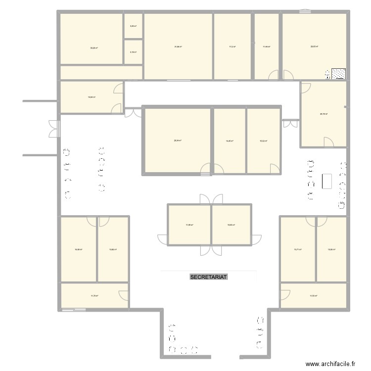 Cabinet Cormeilles. Plan de 20 pièces et 325 m2