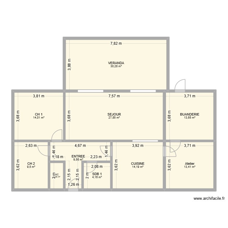 plan jaeck. Plan de 0 pièce et 0 m2