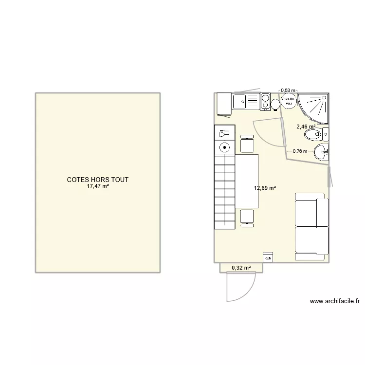plan studette. Plan de 4 et 33 m² plan studette. Plan de 4 et 33 m²